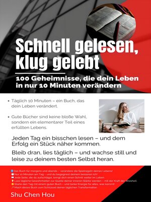 cover image of Schnell gelesen, klug gelebt